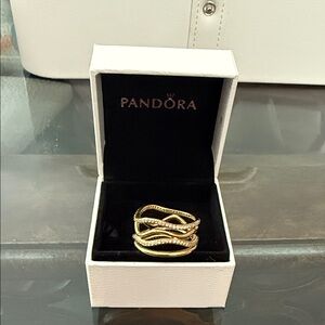 Pandora Twisted Gold Women's Ring